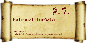 Helmeczi Terézia névjegykártya