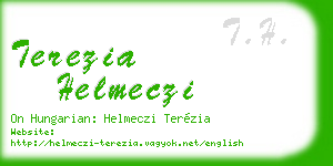 terezia helmeczi business card