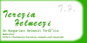 terezia helmeczi business card